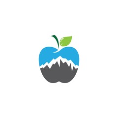 Apple logo template vector icon