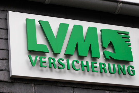 wilnsdorf, North Rhine-Westphalia/germany - 30 10 19: lvm german insurance sign wilnsdorf germany