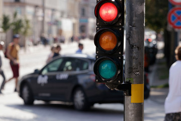  Traffic light  on the crossroad