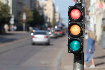  Traffic light  on the crossroad