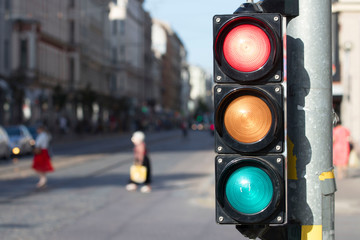  Traffic light  on the crossroad