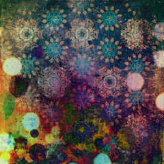 Vintage style grunge textured and patterned wallpaper background. Vintage style wall paper, wrapping paper, invitation background design.