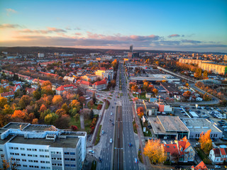 aerial view of gdansk wrzeszcz