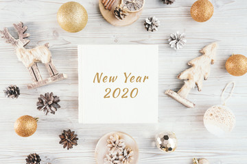 New year decor composition.