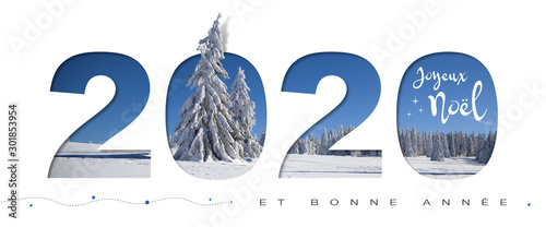 Joyeux Noel Et Bonne Annee Wall Mural Wallpaper Murals Kazy