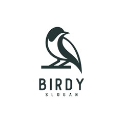 bird silhouette logo, vector animal illustration with silhouette concept