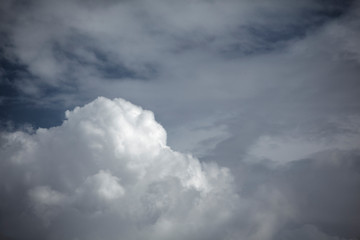 Sky blue or azure sky and white cloud background, beautiful nature on summer.