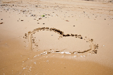 heart on the beach