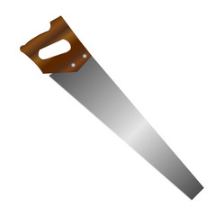 handsaw isolated on white background