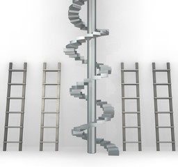 Different ladders in career progression concept