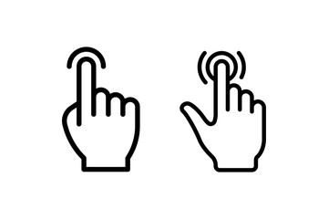 Touch vector icon set. illustration isolated for web and mobile app