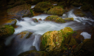 Fototapeta na wymiar Beautiful mountain river from Spain, long exposure picture