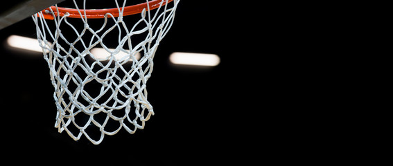 Fototapeta na wymiar Basketball hoop isolated on black background