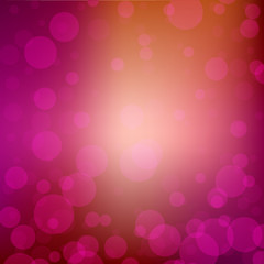  Abstract pink background. Blur, transparent balls. Brochure Template Design Element