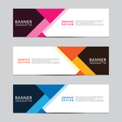 Vector abstract geometric design banner web template. Modern design. Vector illustration