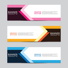 Vector abstract geometric design banner web template. Modern design. Vector illustration