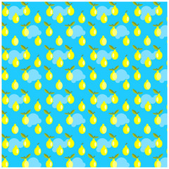 Vector pattern of a set of lemons symmetrically arranged