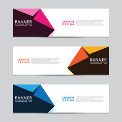 Vector abstract geometric design banner web template. Modern design. Vector illustration