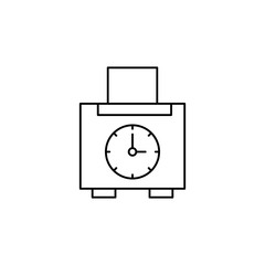 Time, clock, watch icon. Simple line, outline vector of icons for ui and ux, website or mobile application