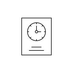 Time, book, clock icon. Simple line, outline vector of icons for ui and ux, website or mobile application