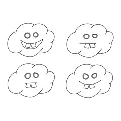 emotions cloud vector illustration isolated