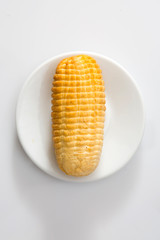 Polish traditional cheese oscypek - Oscypek isolated on white.  Oscypek on a plate.