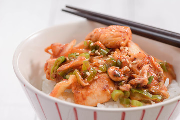 キムチどんぶり