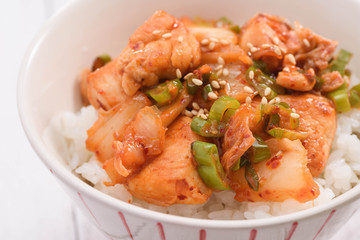 キムチどんぶり