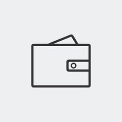 Wallet line icon for web and mobile