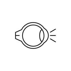 Reflection eye icon. Simple line, outline vector of optometry icons for ui and ux, website or mobile application