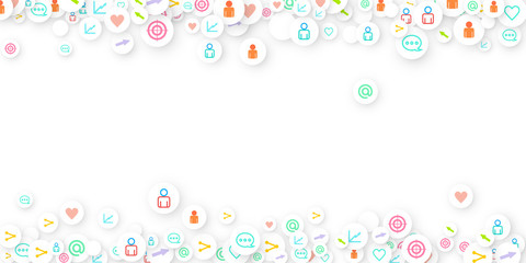 Social media marketing, Communication concept.