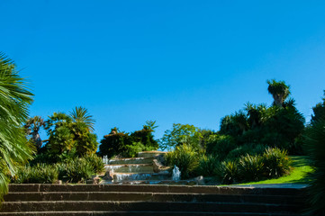 Garden on Montjuic Mountain in Spain