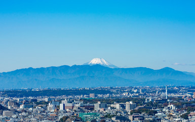 東京世田谷から望む富士山