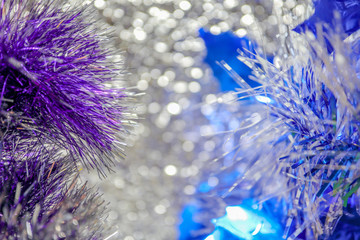 Christmas tree decoration for the new year on the background of macro