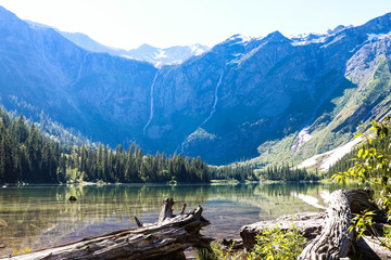glacier national park alpine lake