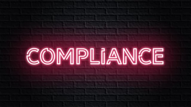 red neon video animation compliance