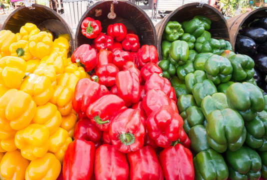 Fresh Produce For Sale At A Local Farmers Market In St. Pete Beach, Florida.