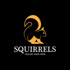 Naklejka premium creative squirrel animal logo design icon symbol illustration-vector