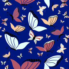 Butterfly vector seamless repet pattern
