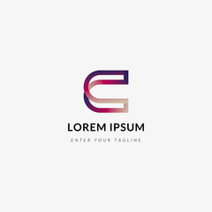 Letter C Monogram Logo, Design Simple Gradient 3d With Initial C.