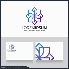 Modern geometric abstract logo design. Editable symbol vector illustration