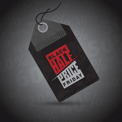 Black Friday sale label template on black grunge background	