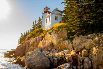 Acadia National Park lighthouse - obrazy, fototapety, plakaty