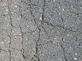 Black Cracked Gravel Old Dirty Asphalt Ground Texture Background