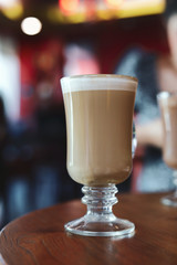 iced coffee frappe of cold drink in cafe