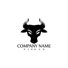 Bull horn logo and symbol template icons app