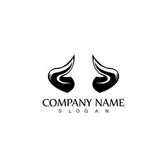 Bull horn logo and symbol template icons app