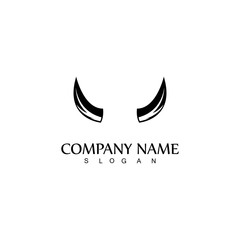 Bull horn logo and symbol template icons app