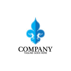 Fleur de lis vector icon design template