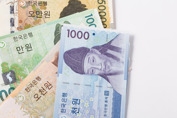 Korean banknote-the Korean Republic Won is the currency of South Korea.